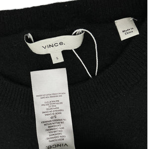Vince Slim Black Crewneck Sweater Size S