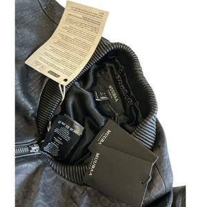 Muubaa Textured Black Bomber Jacket Size Uk 16 / US 12