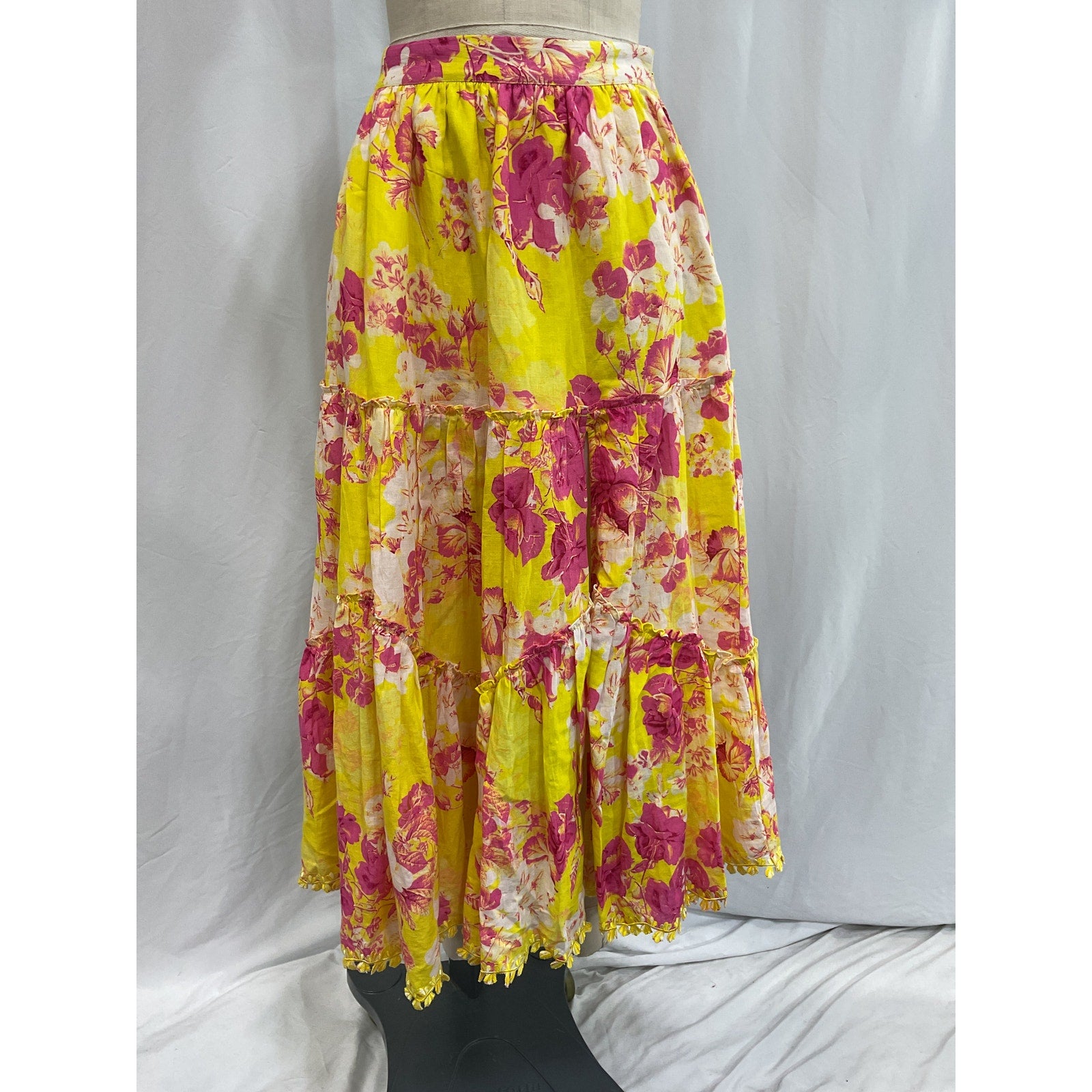 Hemant And Nandita 'Auril' Yellow Maxi Skirt Size M - NWT