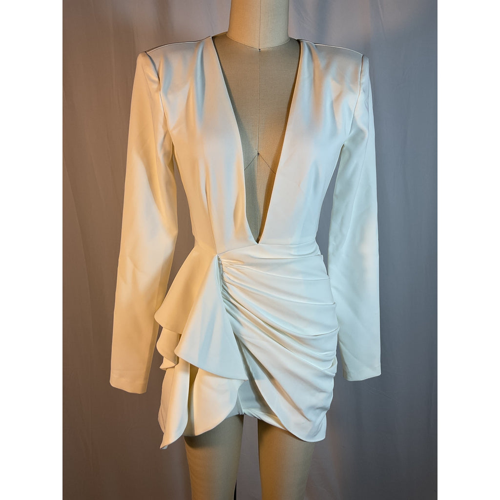 Michael Costello x Revolve 'Fena' White Mini Dress Size XS - NWT