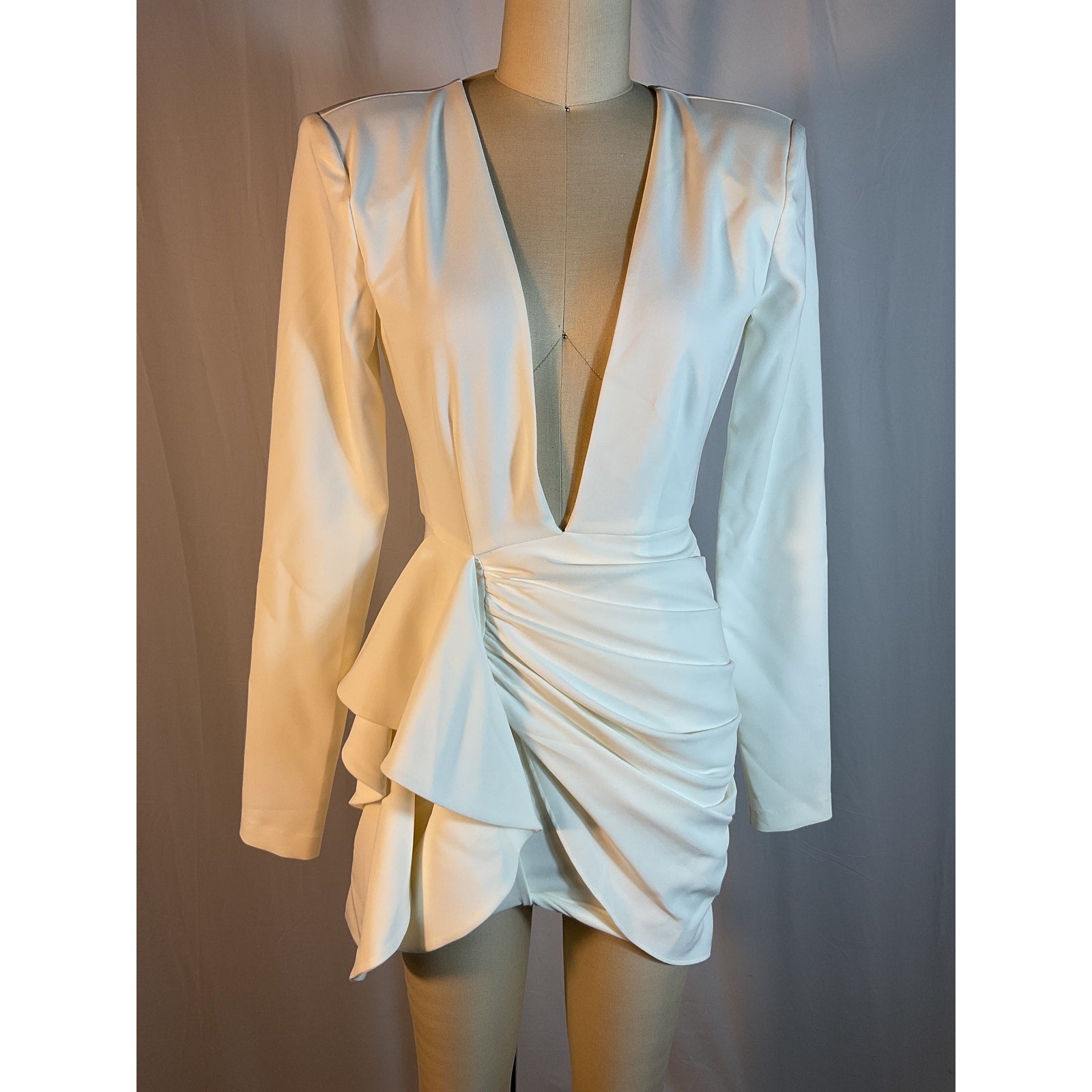 Michael Costello x Revolve 'Fena' White Mini Dress Size XS - NWT