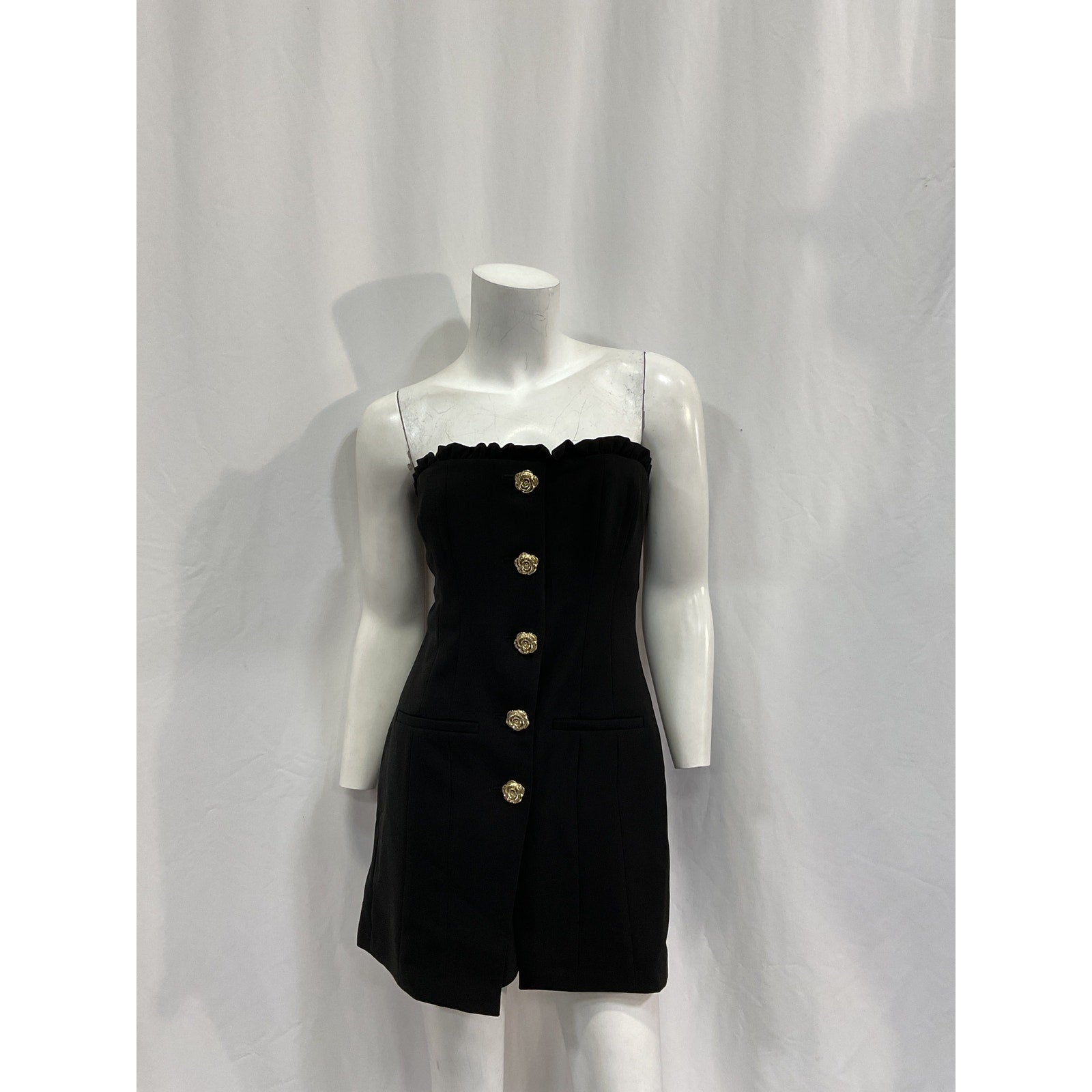 Majorelle 'Brooke' Black Polyester Mini Dress Size M