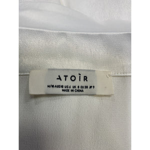Atoir 'The Zodiac' White Sateen Shirt Size M