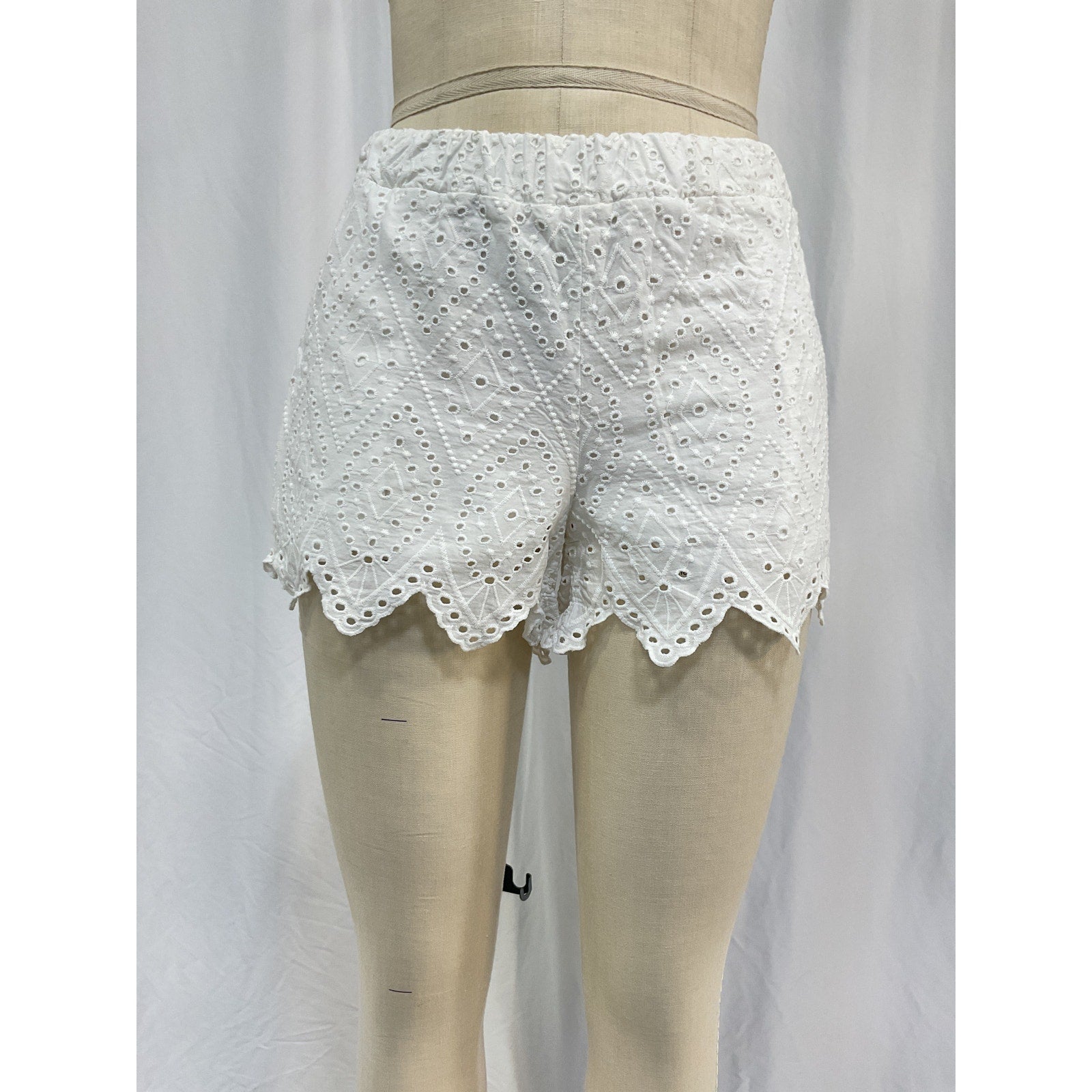 Misa Los Angeles 'Soleil' White Cotton Shorts Size XS