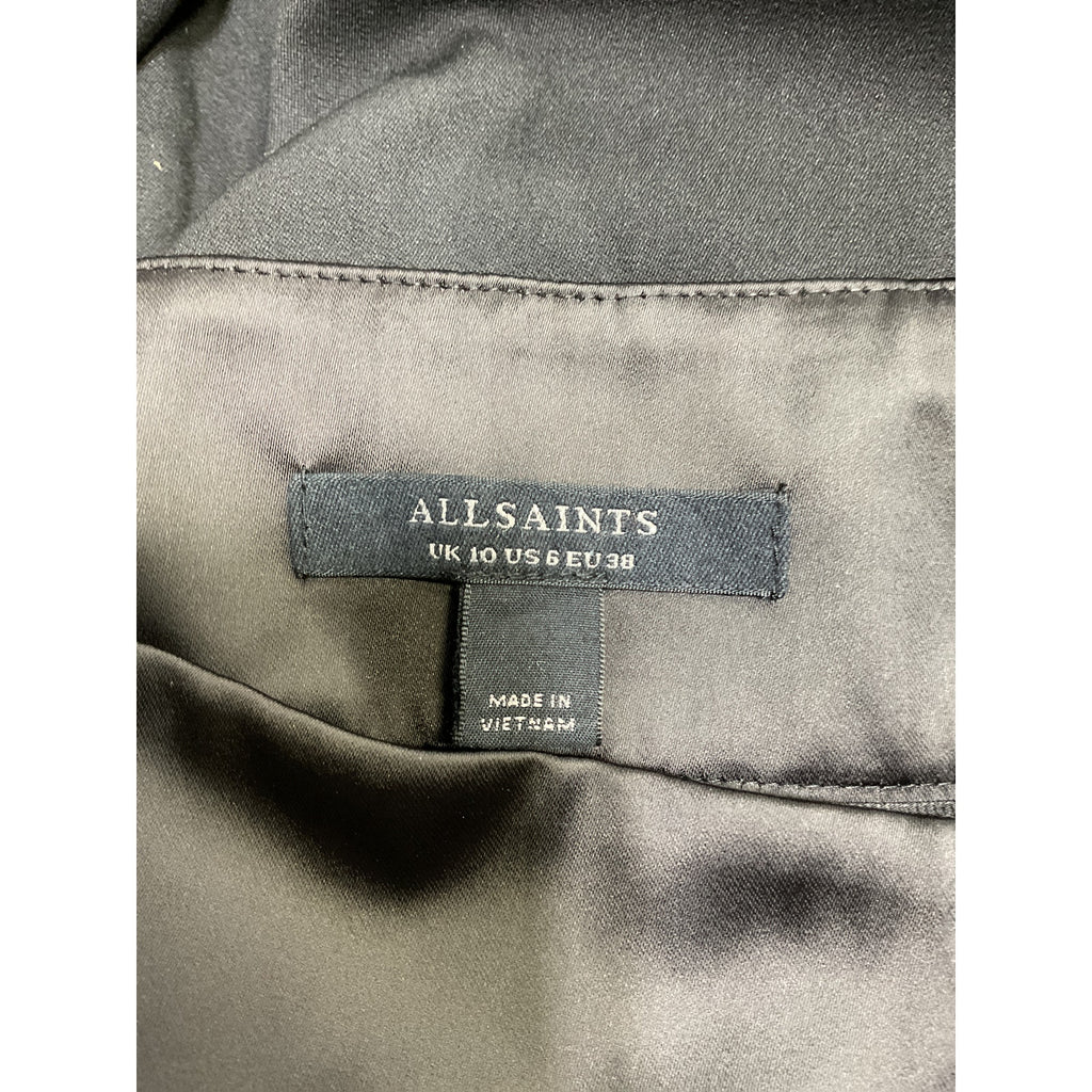 Allsaints 'Ember' Black Polyester Trousers Size 6