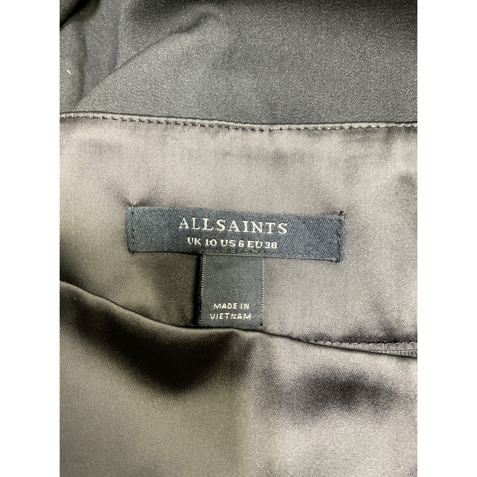 Allsaints 'Ember' Black Polyester Trousers Size 6