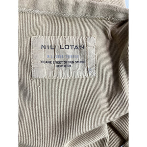 Nili Lotan 'Jennifer' Beige Cotton Rib Tank Top Size S