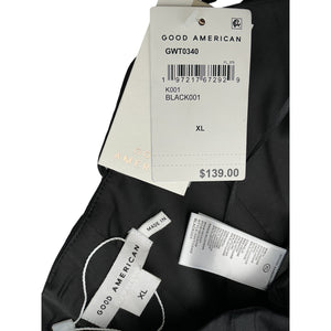 Good American Satin Black Bustier Top Size XL