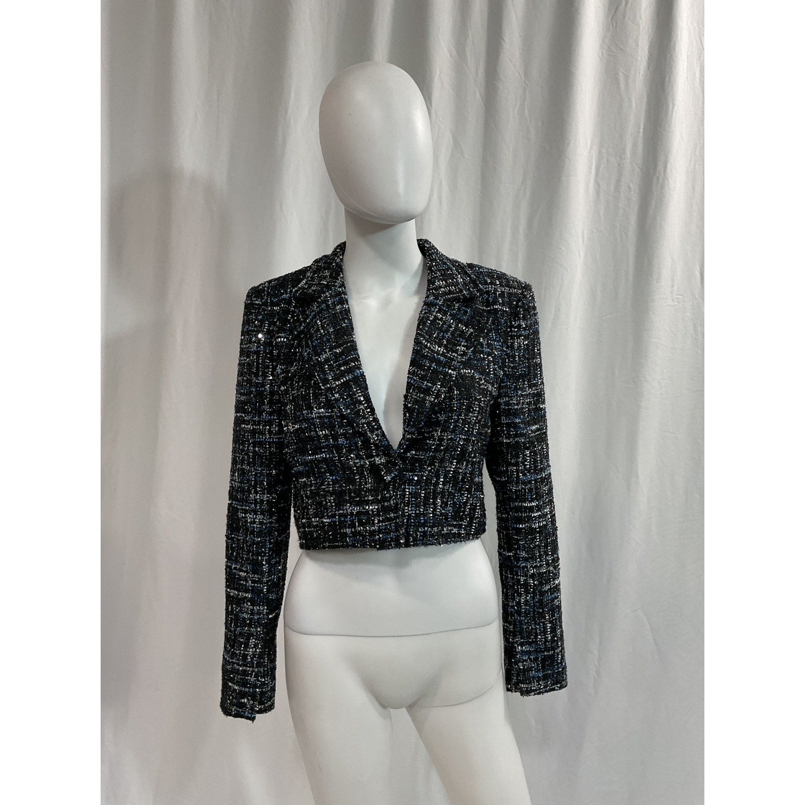 Cami Nyc 'Ash' Black Tweed Jacket Size M
