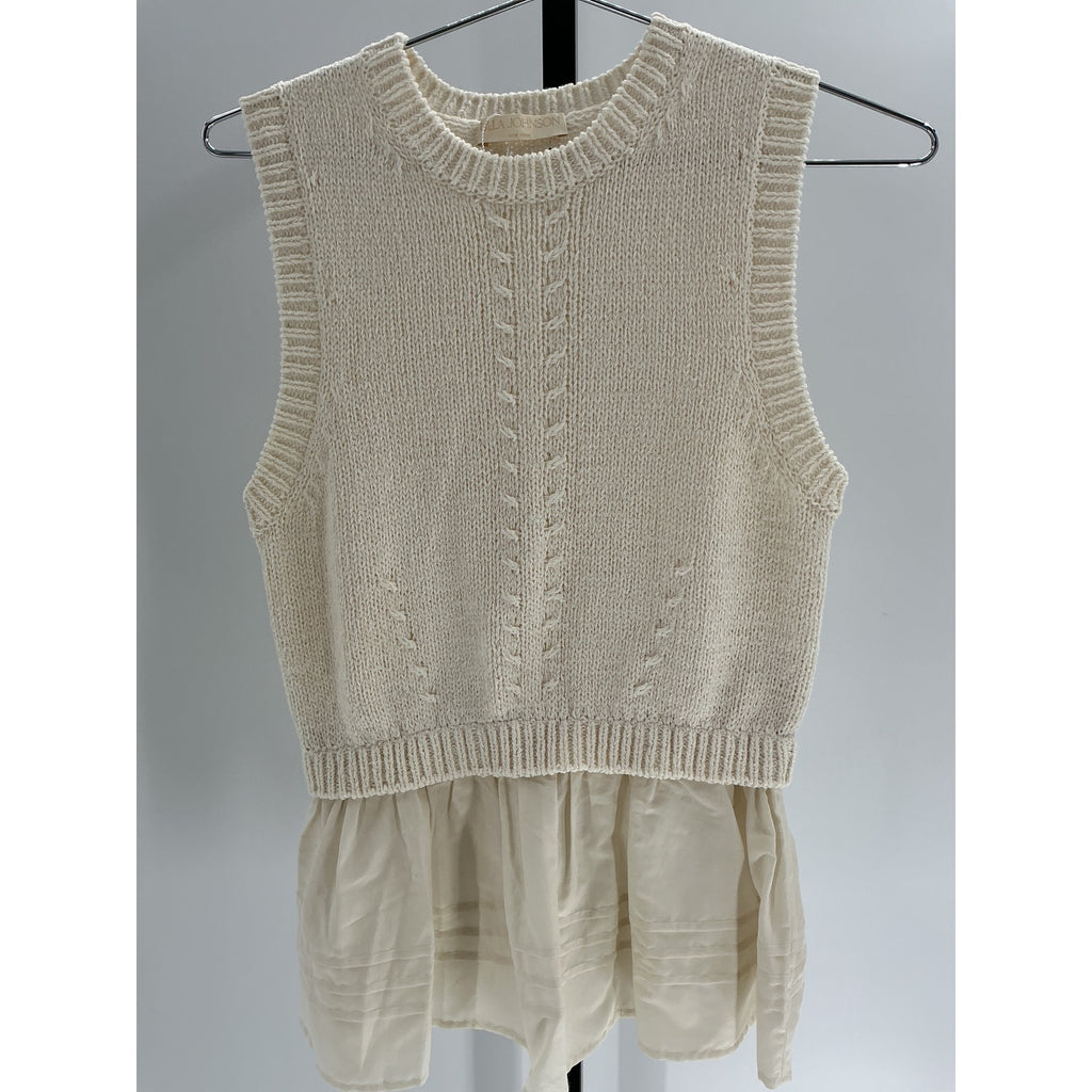 Ulla Johnson 'Edda' Ivory Cotton Top Size S