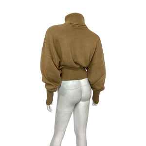 Grlfrnd Ribbed Camel Jovany Sweater Size S