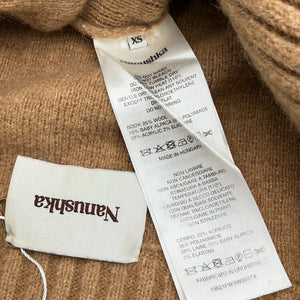 Nanushka Ribbed Brown Ryo Sweater Size XS