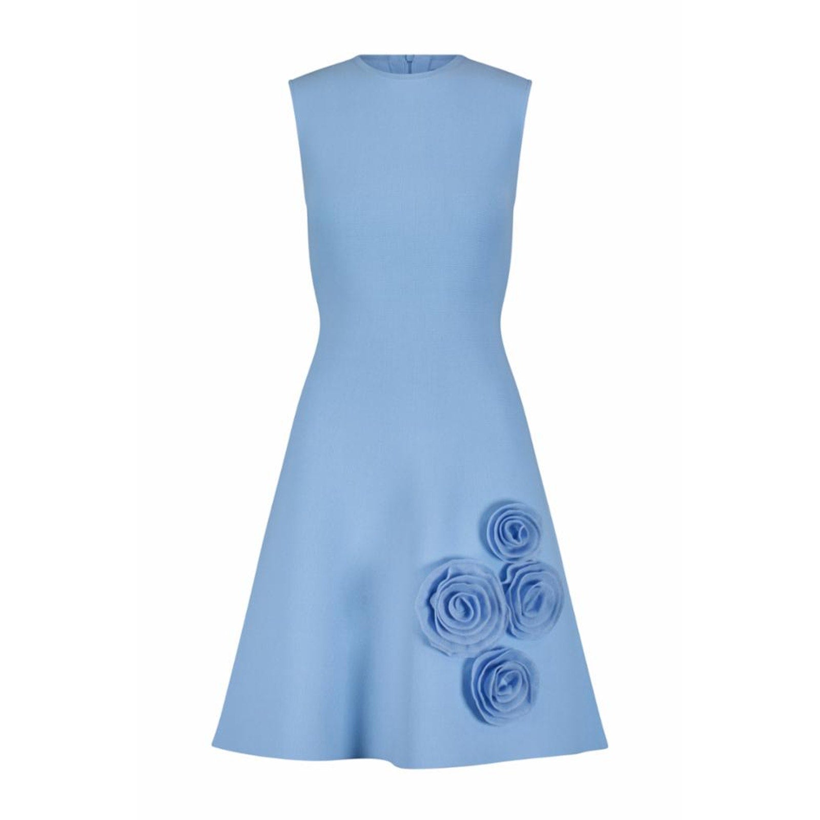 Lela Rose Detail Knit Blue Viscose Penelope Dress Size L - NWT