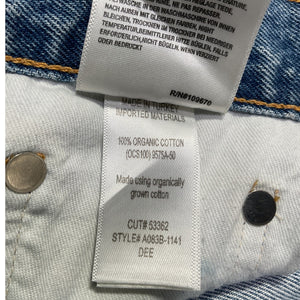 Agolde Distressed Blue Riley Denim Shorts Size 25