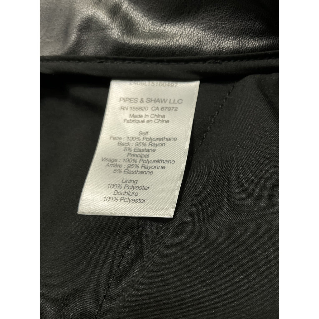 Veronica Beard 'Analise' Black Faux Leather Pants Size 6