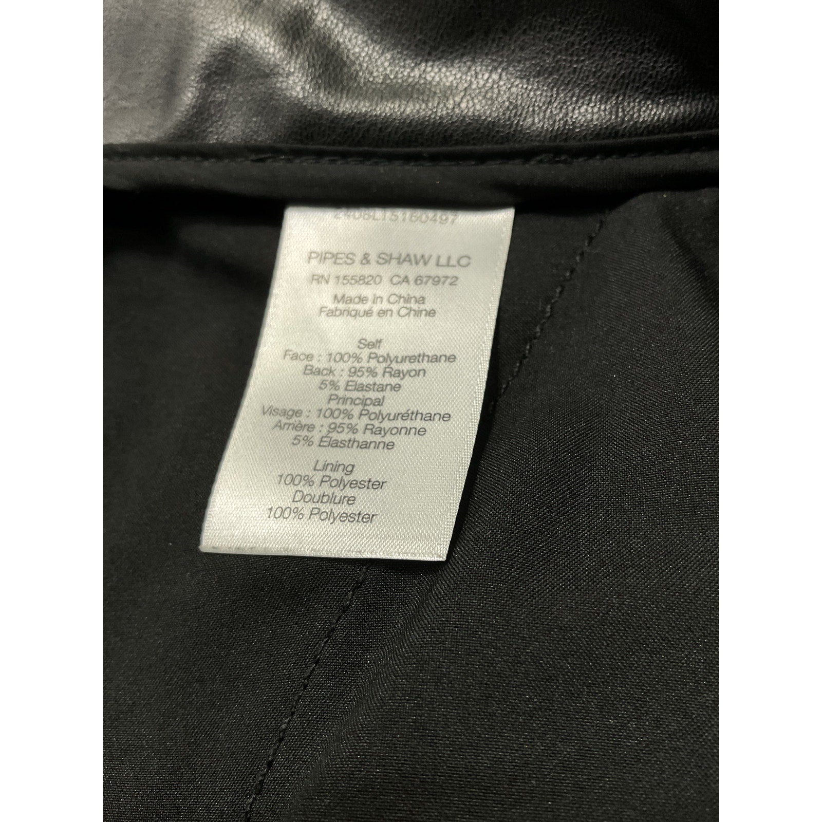 Veronica Beard 'Analise' Black Faux Leather Pants Size 6