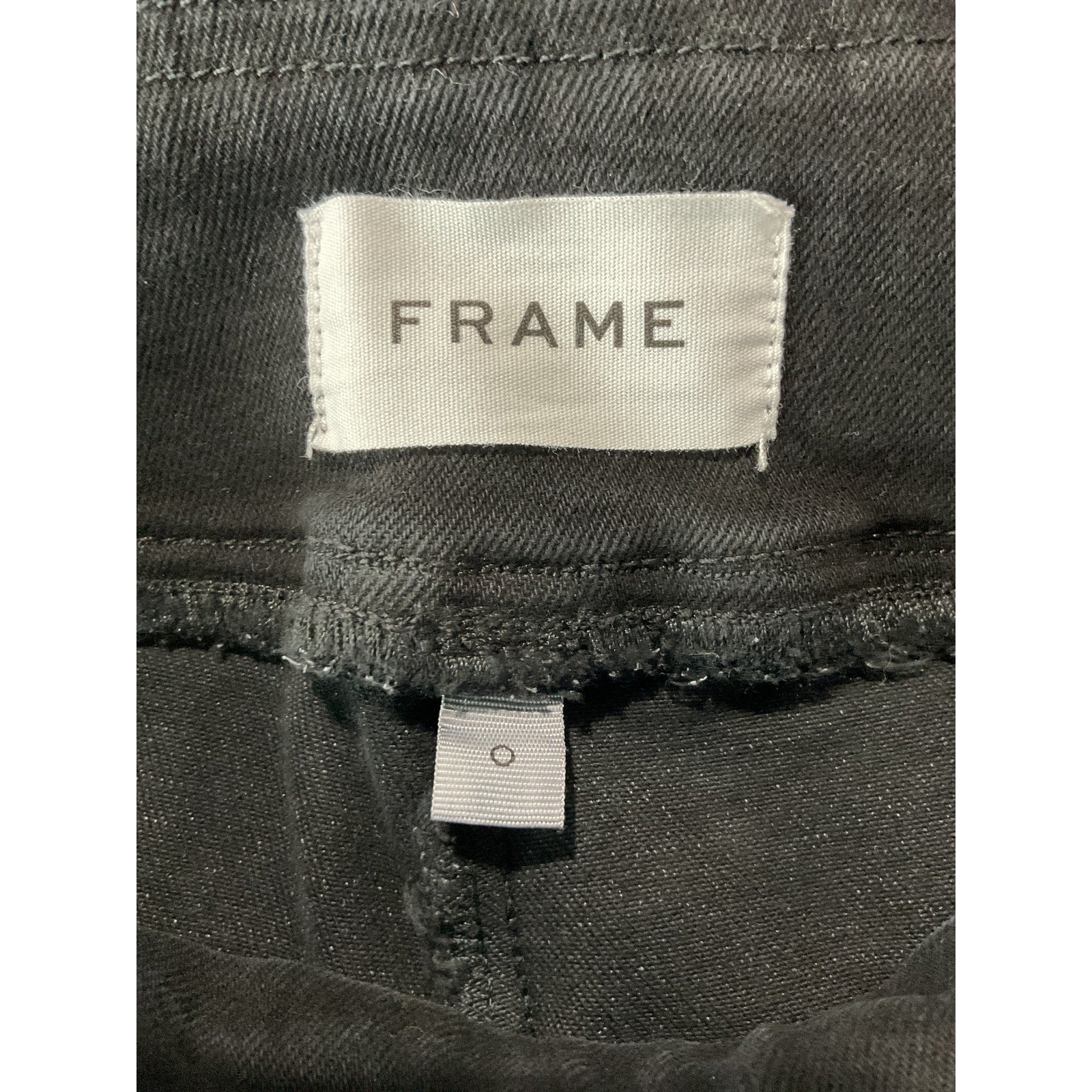 Frame Jet Set Crop Black Cotton Mini Boot Pant Size 0