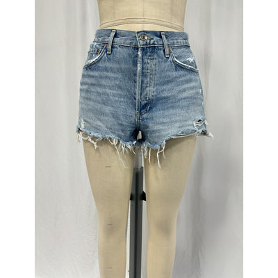 Agolde 'Parker' Blue Cotton Vintage Cut Off Short Size 28