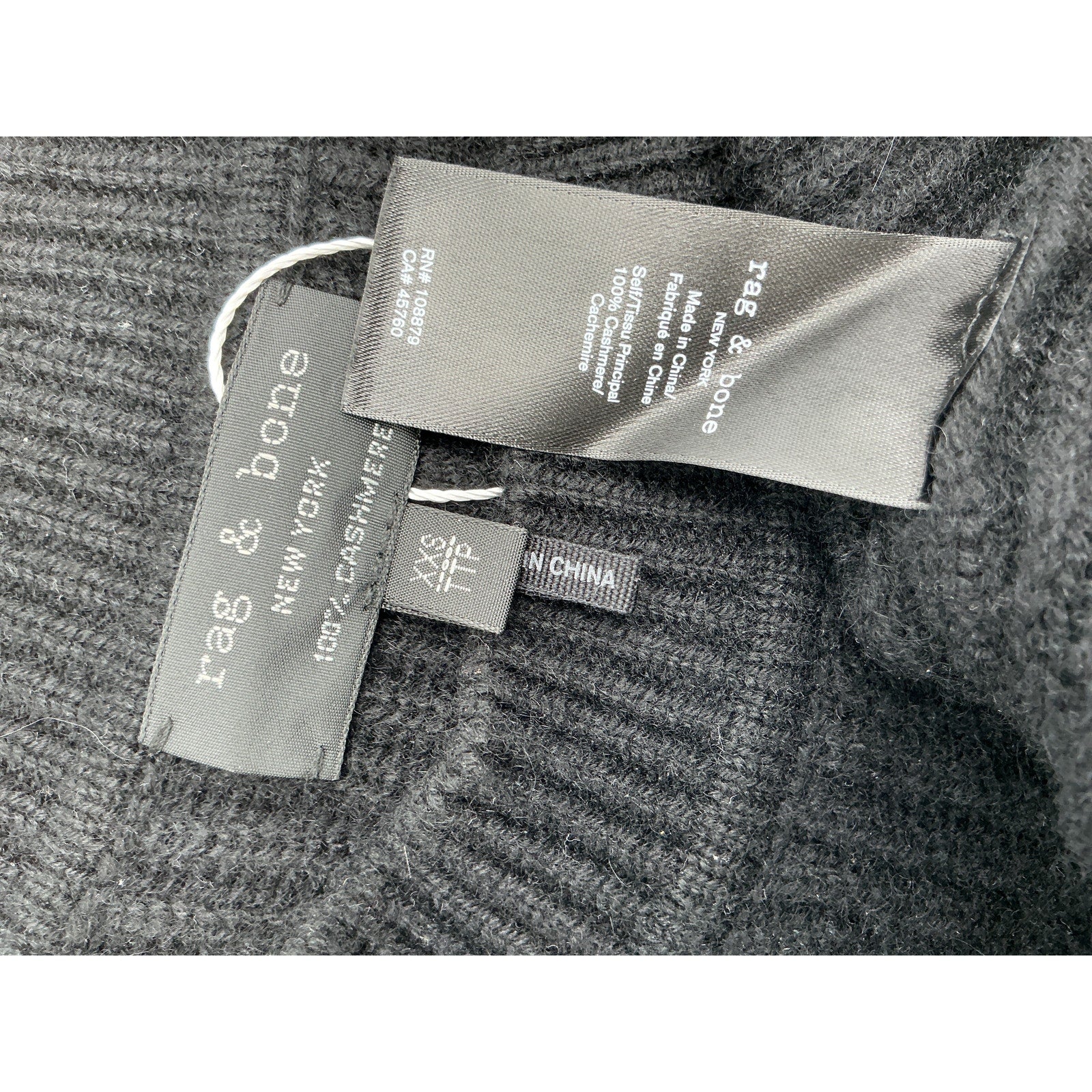 Rag & Bone 'Pierce' Black Cashmere Mini Dress Size XXS