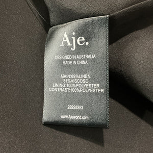 Aje Asymmetric Black Camille Dress Size AUS 10 / US 6 NWT