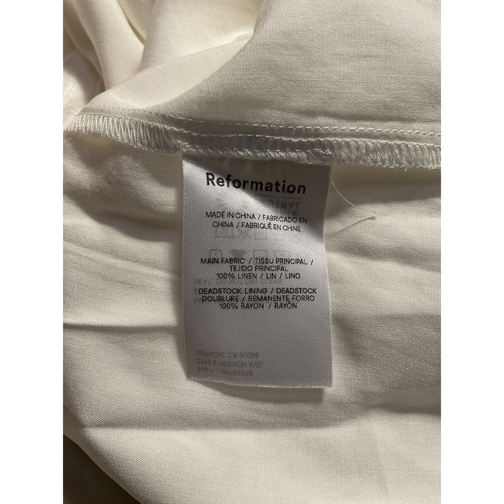 Reformation 'Lucy' White Cotton Skirt Size L