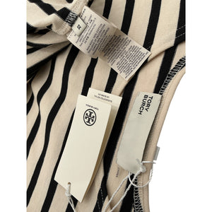 Tory Burch Striped Multicolor Scrunched Sleeve Jersey Dress Size XS