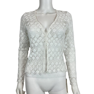 Reformation Lace White Simona Blouse Size 0