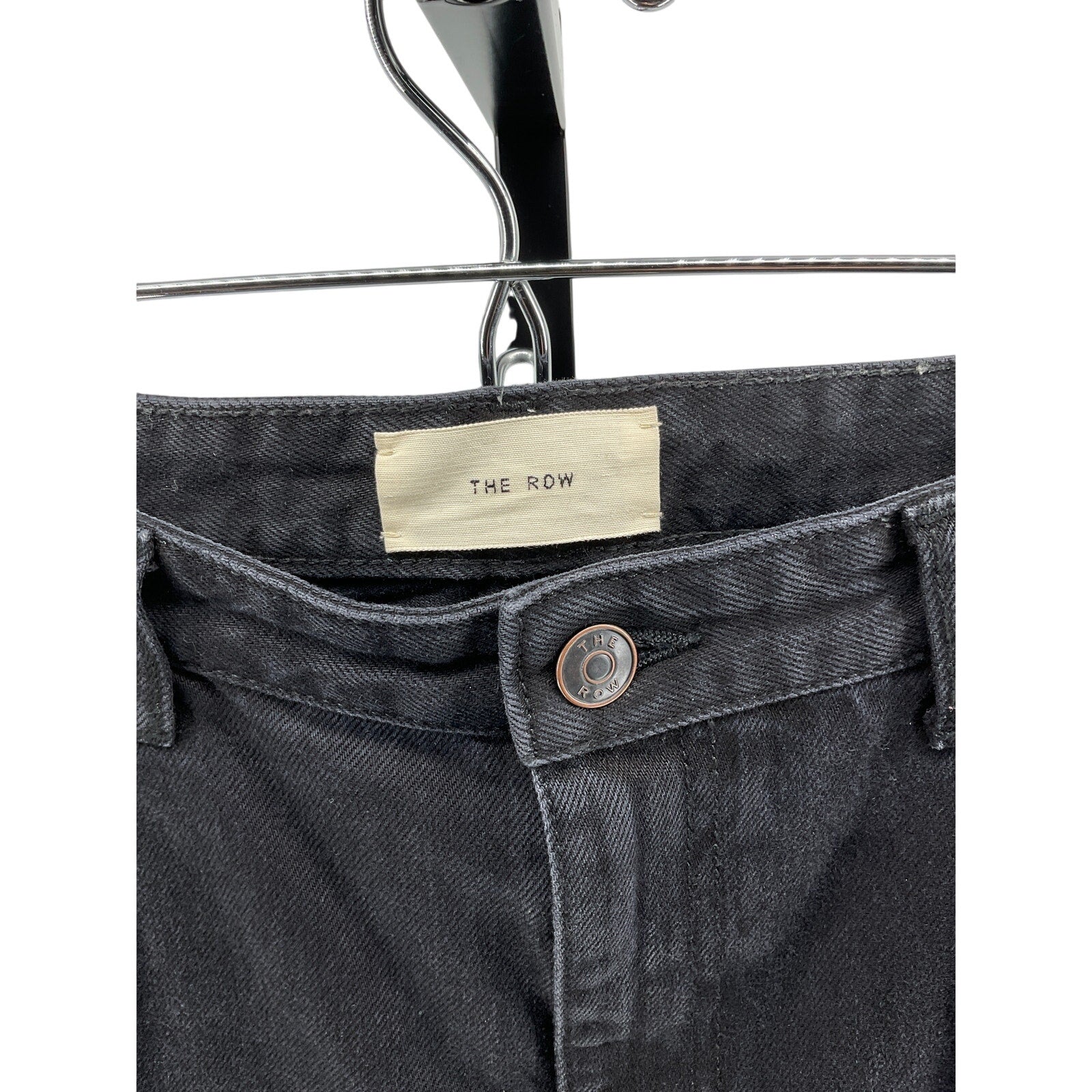 The Row 'Eglitta' Black Wide-Leg Jeans Size 8