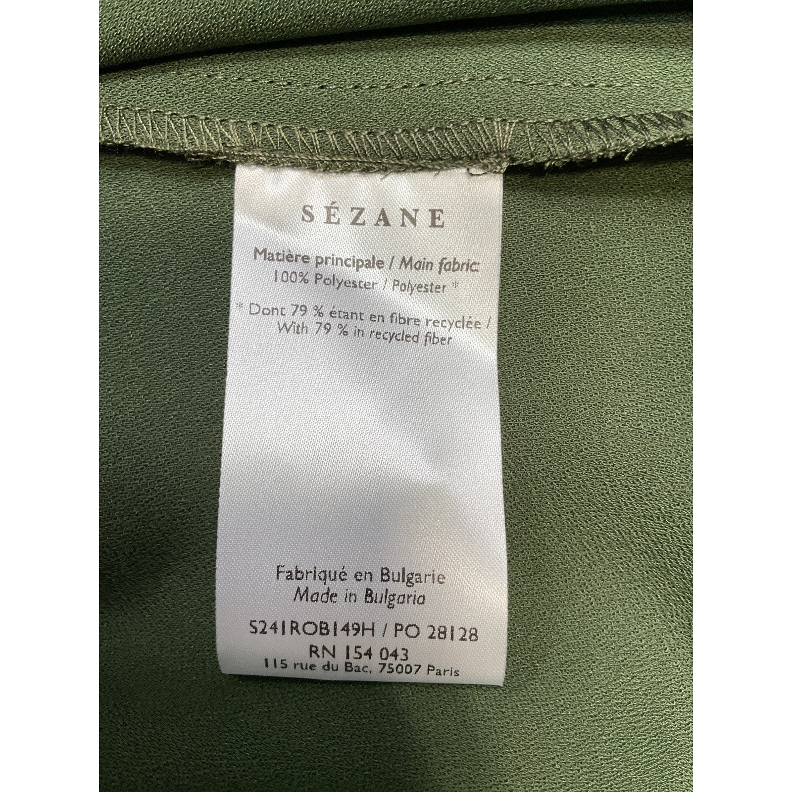 S�zane 'Raquel' Green Polyester Dress Size 40
