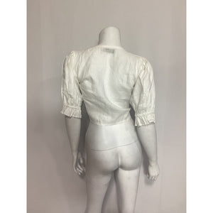 Faithfull The Brand 'Jamais' White Wrap Top Size S