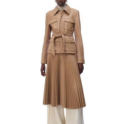 Simkhai Belted Tan Romina Jacket Size 6