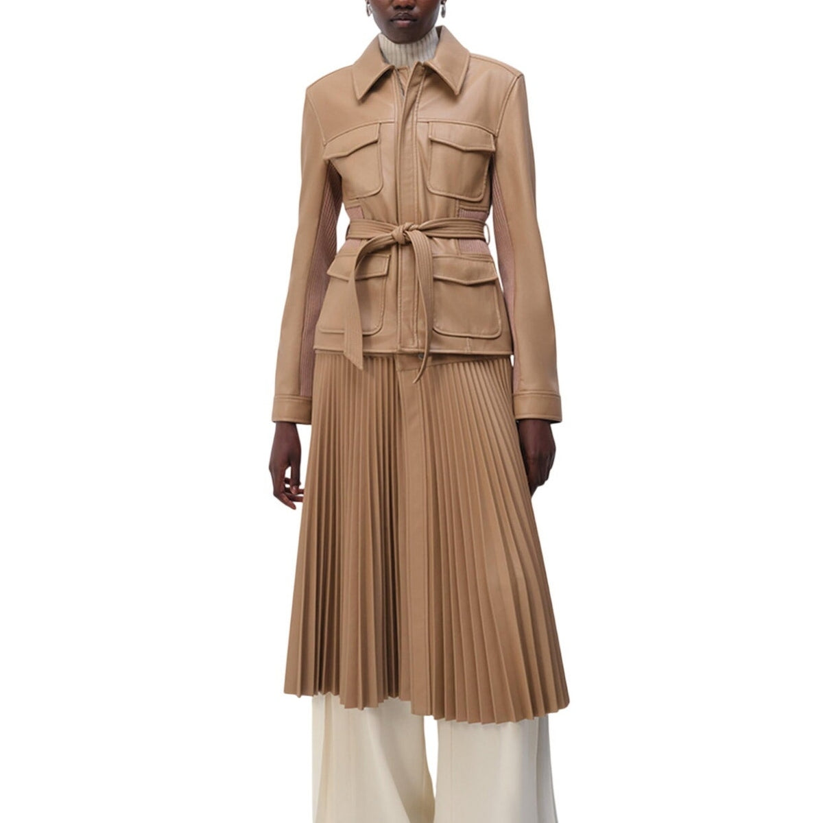 Simkhai Belted Tan Romina Jacket Size 6