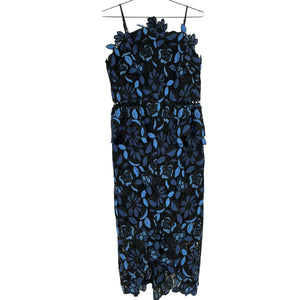 Elliatt Embroidered Blue Times Dress Size L