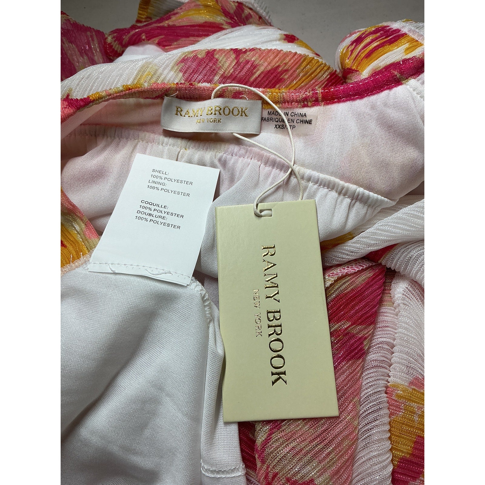 Ramy Brook 'Rachel' Pink Polyester V-Neck Maxi Dress Size XXS - NWT