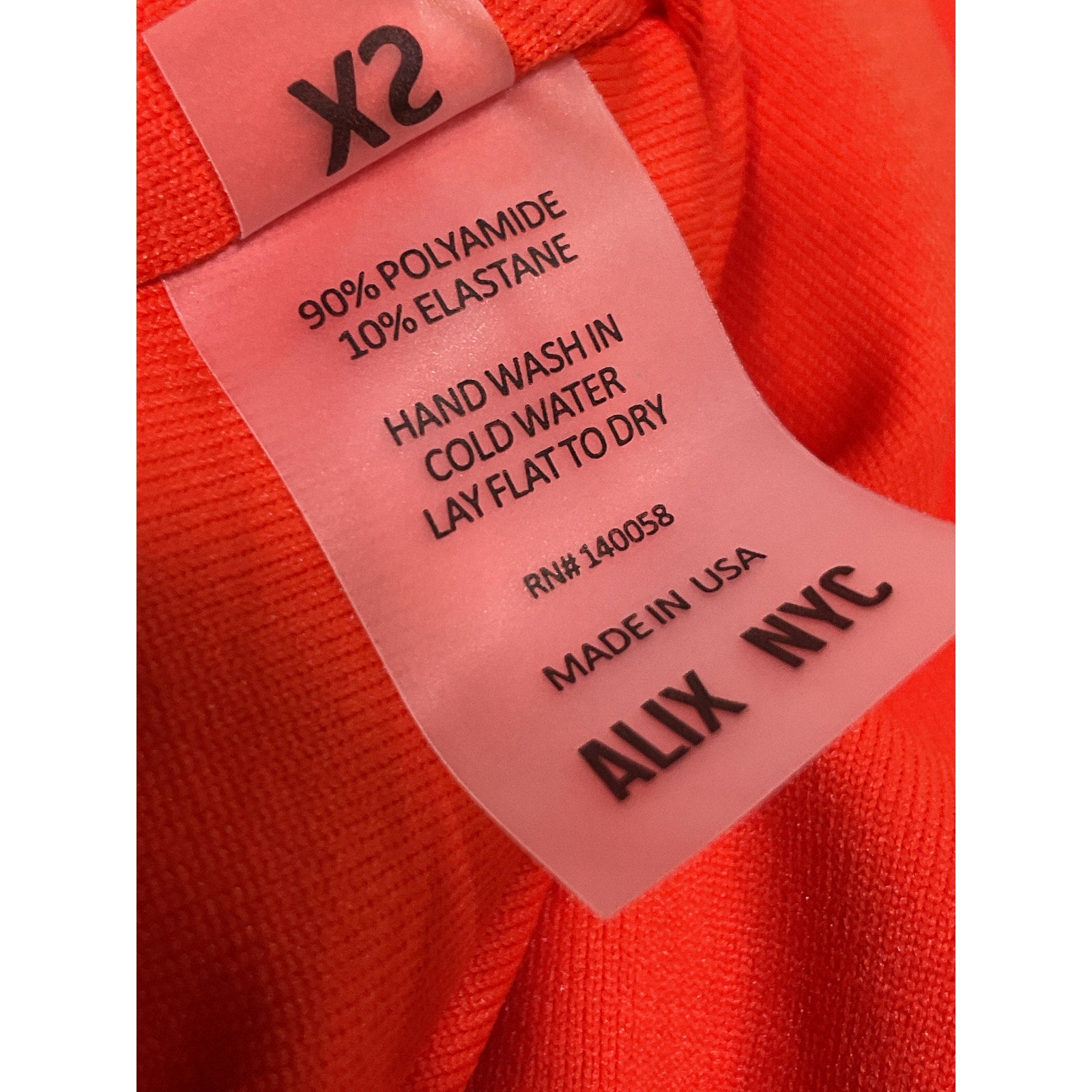 Alix Nyc 'Margeaux' Orange One-Shoulder Waist Cut Out Mini Dress Size P
