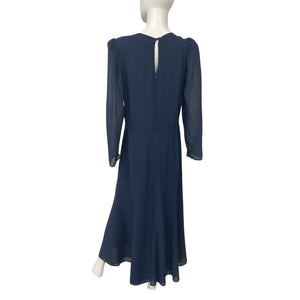 Reformation Elegant Blue Lysander Size 12 Dress