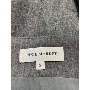 Pixie Market Button Grey Strapless Top Size S