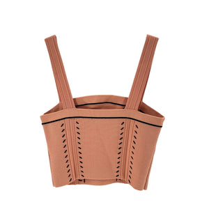 Sandro 'Figari' Pink Knit Crop Top Size 1