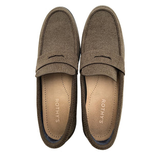 Rothy's Textured Brown Revelvet Penny Loafers Size 11
