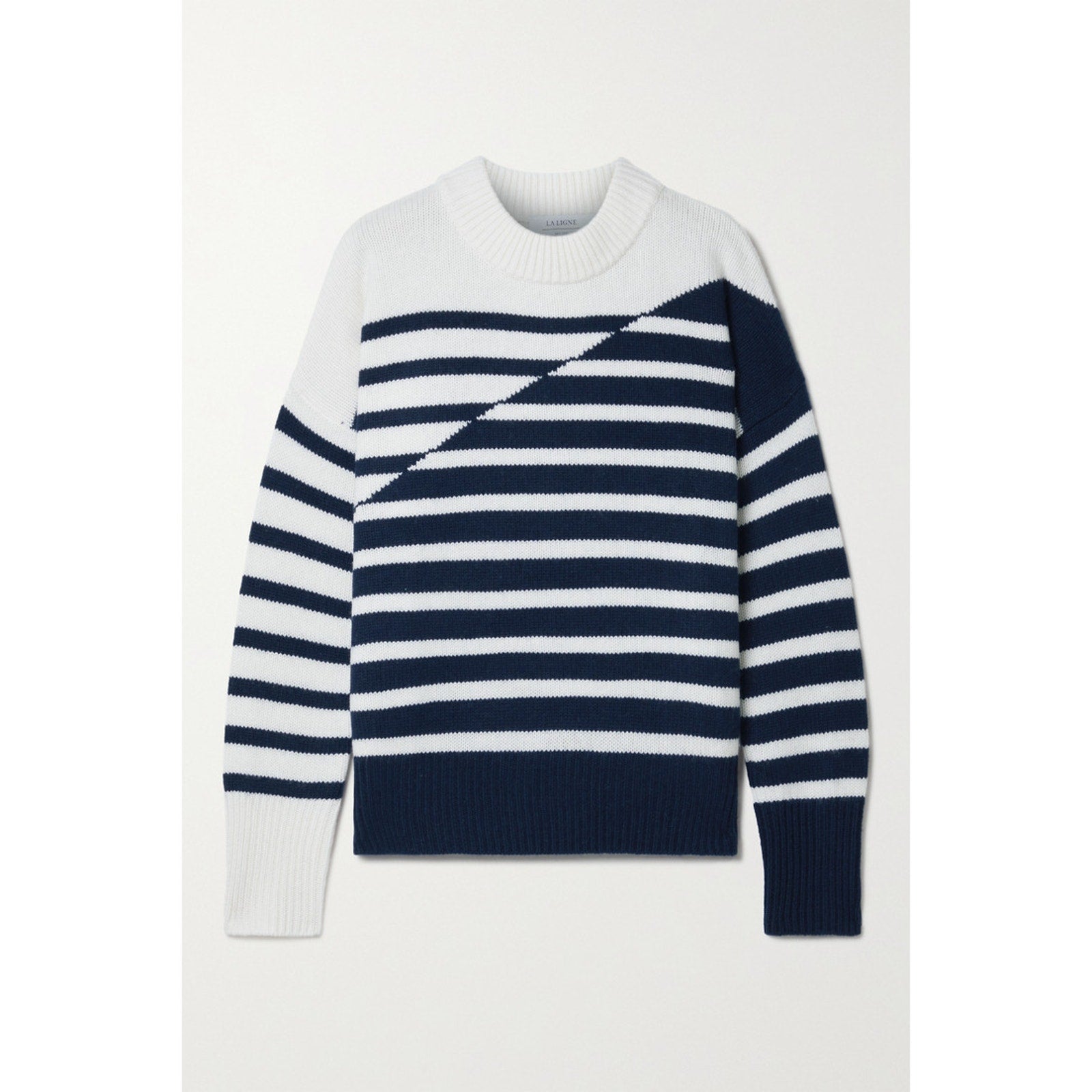 La Ligne 'Marin' Navy Striped Wool Cashmere Blend Sweater Size XS