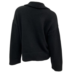 Rag & Bone Luxurious Black Danica Polo Sweater Size XS