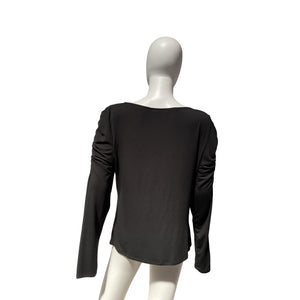 Veronica Beard 'Priyanka' Black Sweetheart Neck Knit Top Size XL