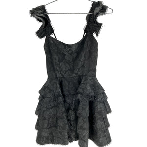 V. Chapman Ruffled Black Patisserie Dress Size 4