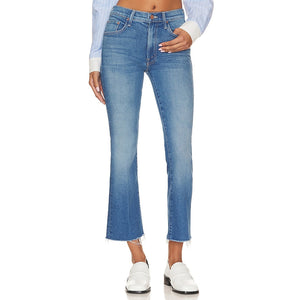 Mother Classic Blue Insider Ankle Fray Denim Jeans Size 27