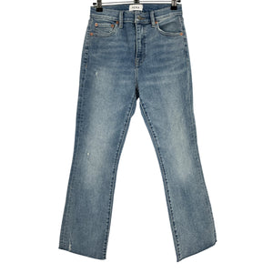 Pistola Distressed Blue Lennon High Rise Cropped Boot Denim Jeans Size 26