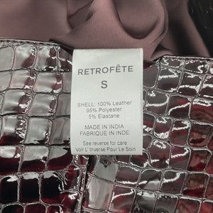 Retrofete Croc Embossed Port Merida Mini Dress Size S NWT