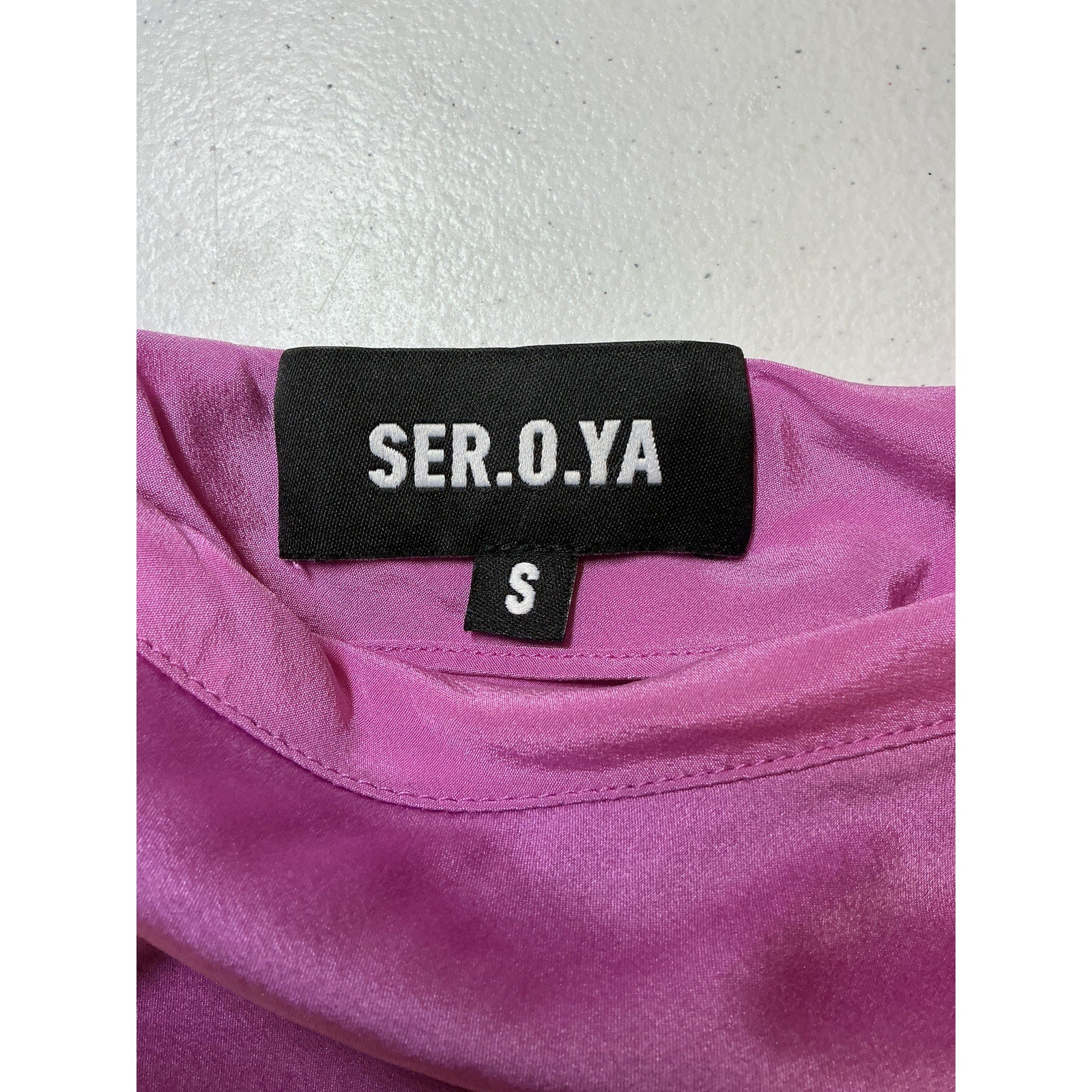 Ser.O.Ya 'Sarra' Purple Silk Silk Skirt Size S