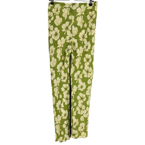 Reformation Floral Green Gale Bias Pants Size M