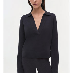 Simkhai Classic Midnight Polo Sweater Size XS NWT
