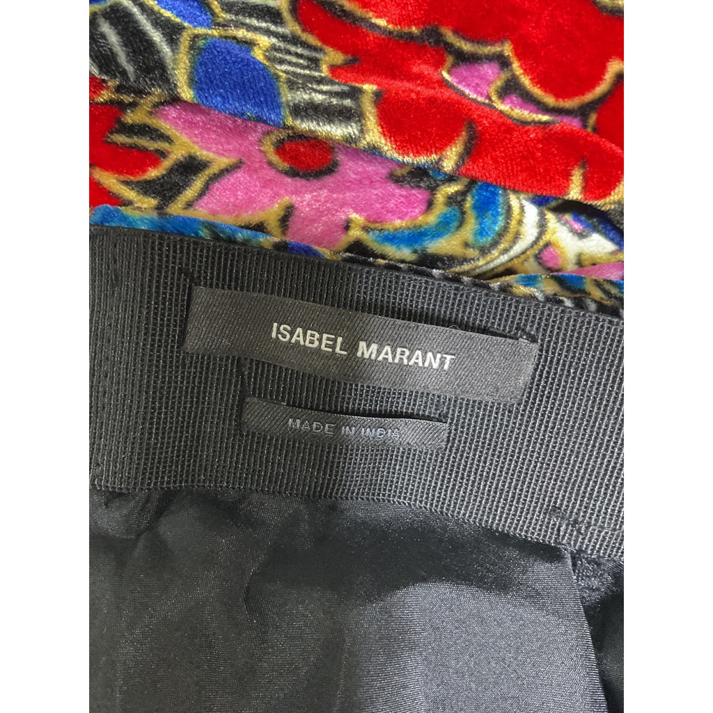 Isabel Marant 'Breenea' Blue Velvet Skirt Size 42